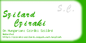 szilard cziraki business card