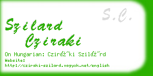 szilard cziraki business card